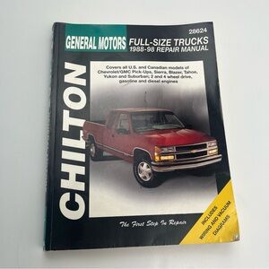 Chilton's General Motors: Full Size Trucks 1988-96 Repair Manual‎ Vintage Book
